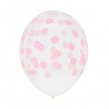 Doorzichtige ballonnen roze gestippeld