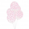 Clear balloons pink dotted