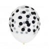 Clear balloons black dotted