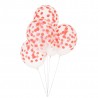 Clear balloons red dotted