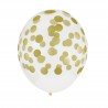 Clear balloons gold dotted