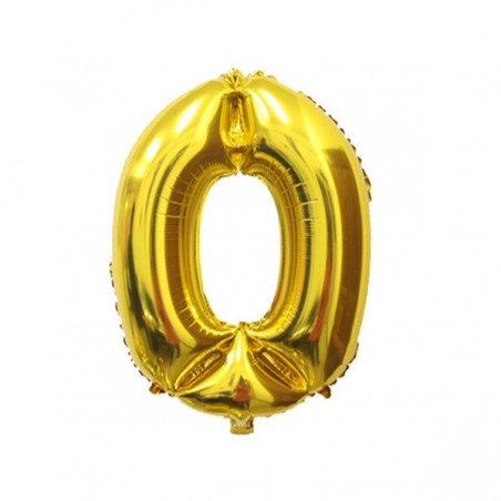 Foilballoon number 0 gold