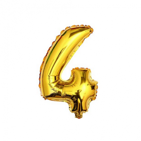 Foilballoon number 4 gold