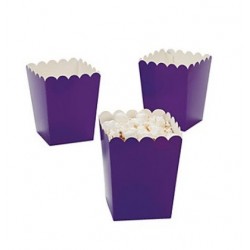 Mini popcorn boxes purple