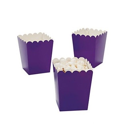 Kleine popcorn bakjes paars @joyenco.nl
