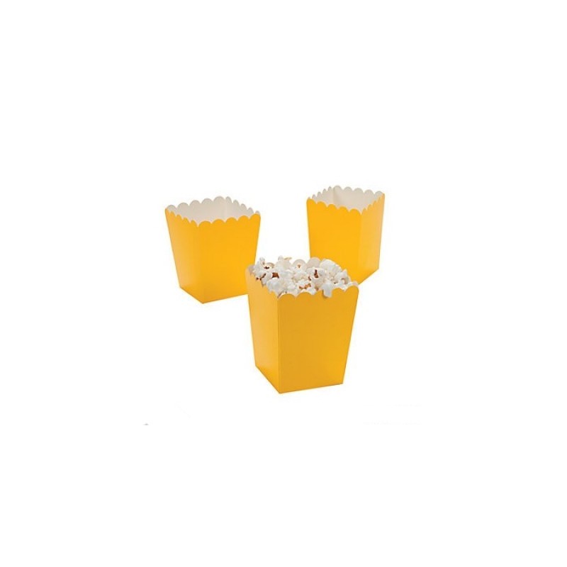 Mini popcorn boxes yellow