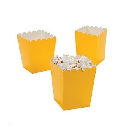 Mini popcorn boxes yellow