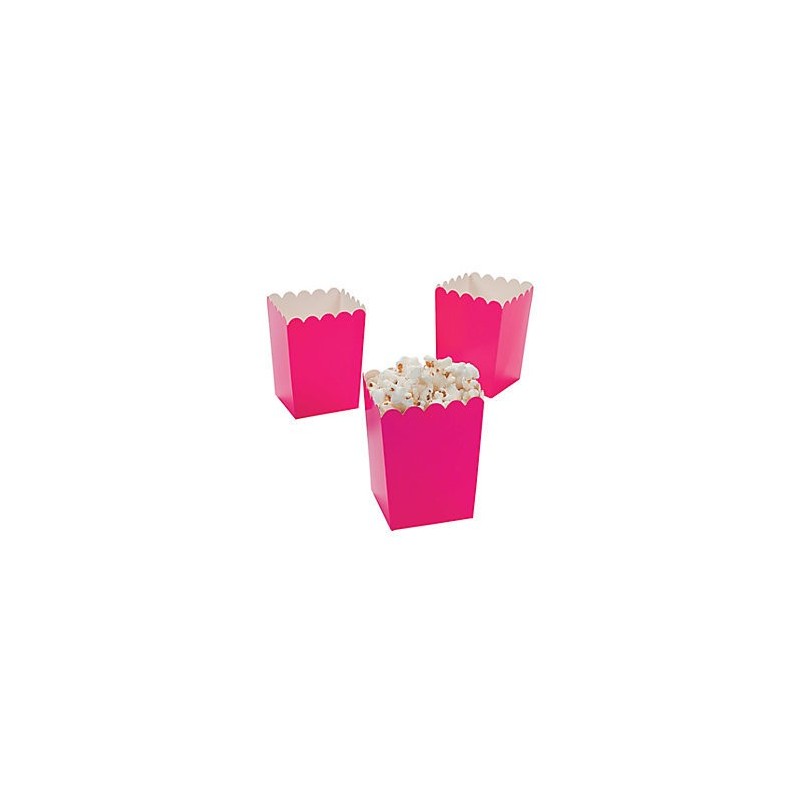 Mini popcorn boxes hot pink