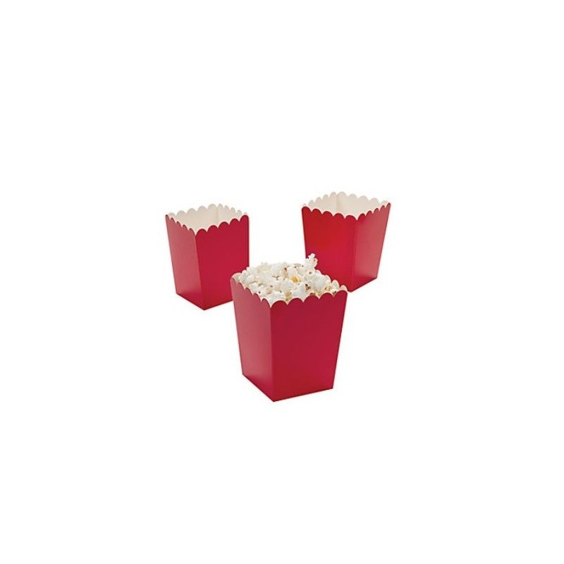Mini popcorn boxes red