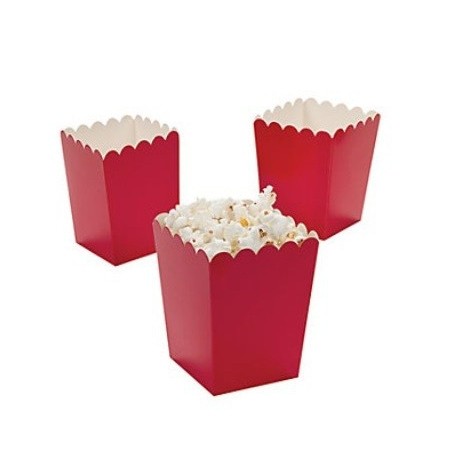 Kleine popcorn bakjes rood