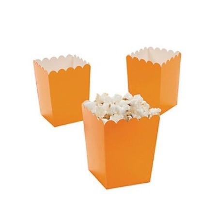 Mini popcorn boxes orange