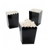 Kleine popcorn bakjes zwart @joyenco.nl € 2,25 per 6 stuks