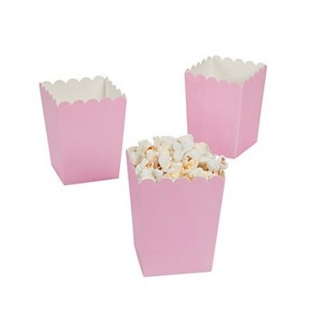 Mini popcorn boxes pink