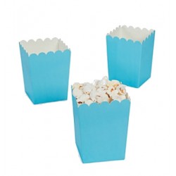 Kleine popcorn bakjes lichtblauw