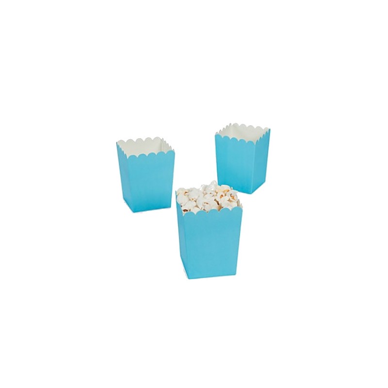 Mini popcorn boxes ligth blue