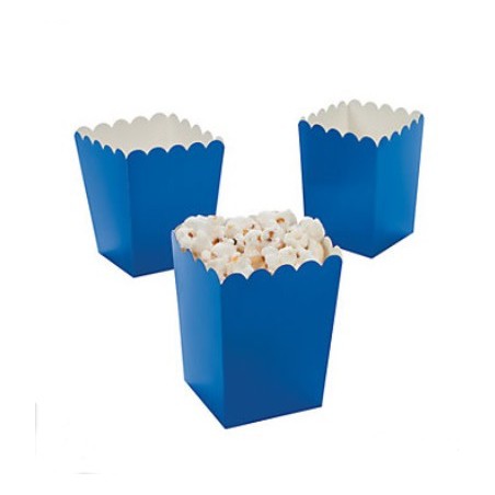 Mini popcorn boxes blue