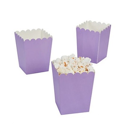 Kleine popcorn bakjes lila