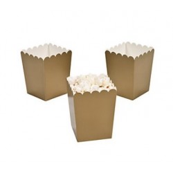 Mini popcorn boxes gold