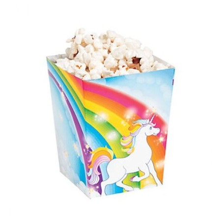 Mini popcorn boxes unicorn