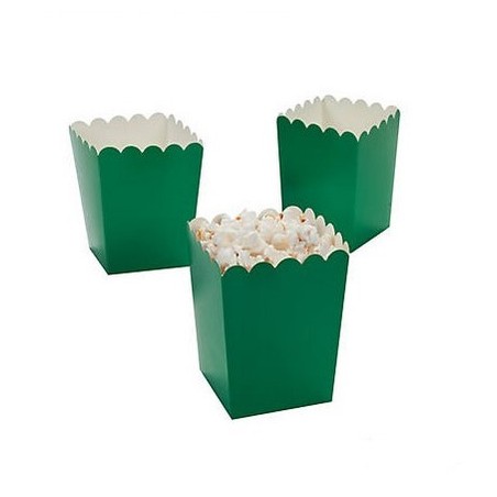 Mini popcorn boxes green
