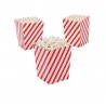 Mini popcorn boxes diagonal red striped