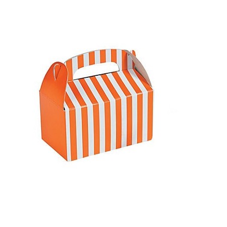 Mini treat boxes orange striped