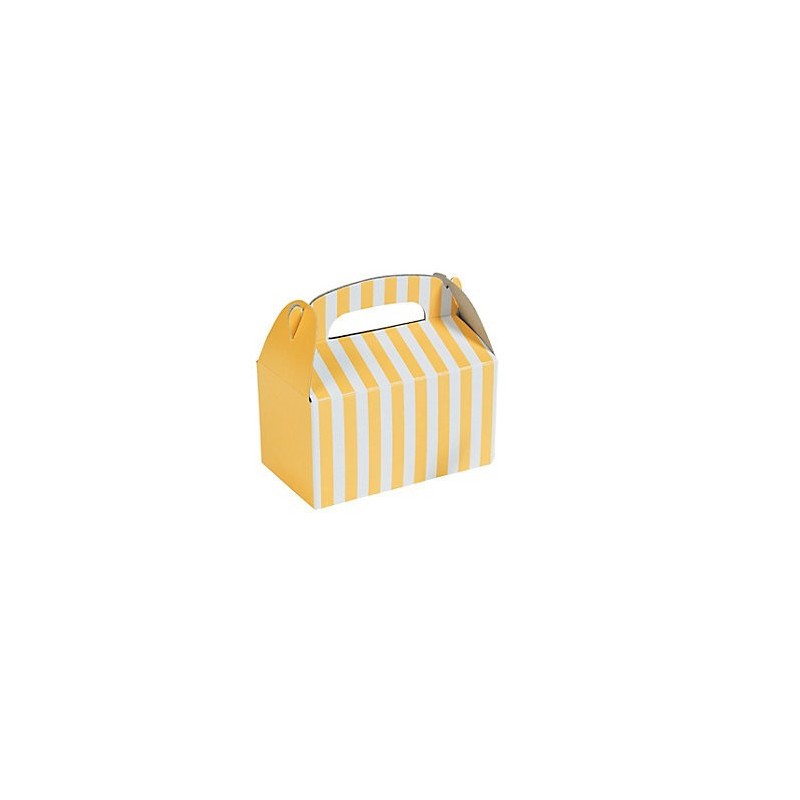 Mini treat boxes yellow striped