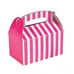 Mini treat boxes hot pink striped