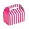 Mini treat boxes hot pink striped