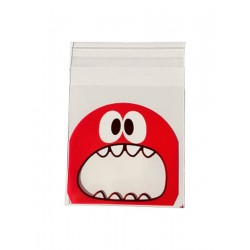 Treat bags monster red